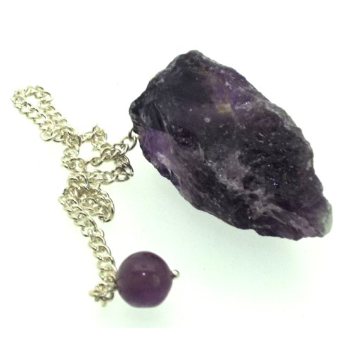 Amethyst Hand Knapped Gemstone Pendulum